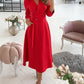 Lantern Sleeve Casual Shirt Dress