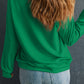 Dark Green St. Patricks Lucky Clover Graphic Sweatshirt