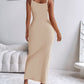 U Neck Spaghetti Strap Maxi Dress