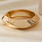 Gold Asymmetric Plated Alloy Bangle Bracelet