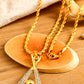 Gold Rhinestone Baseball Pendant Plated Alloy Chain Necklace