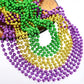 Dark Purple 3pcs/set Mardi Gras Beaded Long Necklace