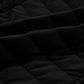 Black Plush Collared Quilted Zipped Puffer Vest