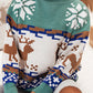 Canton Christmas Reindeer Snowflake Colorblock Turtleneck Sweater