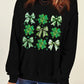 Black Clover Bow Printed St Patrick Fashion Sweatshirt