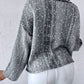 Ombre V Neck Contrast Sequin Drop Shoulder Knit Sweater