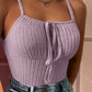 Tied Detail Ribbed Cami Top