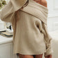 Off Shoulder Long Sleeve Oversized Knit Sweater