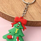 Dark Green Christmas Tree Gift Keychain