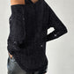 2 Piece Skew Neck Long Sleeve Hollow out Cover Up Basic Tank Casual Sweater Set