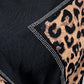 Leopard Pattern Pullover Knit Sweater Crewneck Long Sleeve Tops