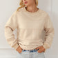 Oatmeal Contrast 2-tone Patchwork Raglan Sleeve Sweatshirt