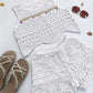 Crochet Lace Sleeveless Crop Knit Top & Shorts Set