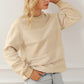 Oatmeal Contrast 2-tone Patchwork Raglan Sleeve Sweatshirt