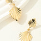 Gold Shell Shape Plated Alloy Drop Earrings