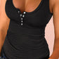 Halter Chain Decor Textured Tank Top