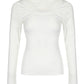 Long Sleeve U Neck Skinny Ribbed Top