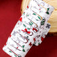 White Christmas Pattern Print Cut Out Hair Claw Clip