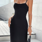 BUILT IN SHAPEWEAR Spaghetti Strap Tummy Control Slip Dress