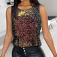 Allover Sequin Round Neck Tank Top