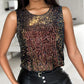 Allover Sequin Round Neck Tank Top