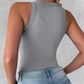 2 Pack Round Neck Thick Strap Racerback Ribbed Tank Slim Fit Tops without Bra Pads