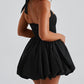 Halter Sleeveless Lace up Bowknot Backless A Line Dress Sexy Mini Dress