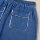 Sail Blue Washed Denim Chambray Loose Plus Size Pants