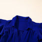 Bluing Ruffled Short Sleeve Collared V Neck Tiered Midi Dress