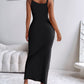 U Neck Spaghetti Strap Maxi Dress