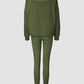 3 Piece Ribbed Tank Top and Crewneck Long Sleeve Tops High Waist Pants Tracksuit