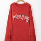 Fiery Red Merry Graphic Christmas Plus Size Sweater