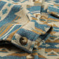 Blue Western Aztec Print Button Flap Pocket Shacket