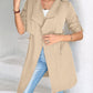 Roll Tab Sleeve Drawstring Trench Coat