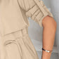 Roll Tab Sleeve Drawstring Trench Coat