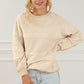 Oatmeal Contrast 2-tone Patchwork Raglan Sleeve Sweatshirt