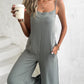 Pocket Decor Casual Suspender Jumpsuit