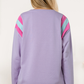 Phalaenopsis Mineral Wash Colorblock Arm Patchwork Oversize Top