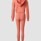 Long Sleeve Cable Knit Hooded Sweater & Pants Set