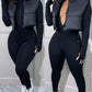 Long Sleeve Zipper Front Jumpsuit