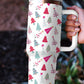 White Cartoon Christmas Tree Printed Thermos Cup 40oz