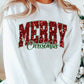 Beige MERRY Christmas Graphic Crewneck Pullover Sweatshirt