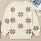 White Snowflake Christmas Tunic Sweater