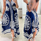 Tribal Print Halter Backless Dress