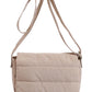 White Solid Minimalist Foldover Puffer Crossbody Bag