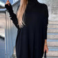 High Neck Long Sleeve Knit Sweater Dress