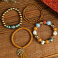 Chestnut 5pcs Boho Beaded Turquoise Bracelets Set