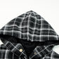 Black Plaid Pattern Sherpa Lined Hooded Shacket