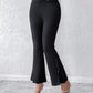 Slit Hem Rhinestone Decor High Waist Pants