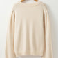 Apricot Pleated Sleeve Hollow Detail Button Sweater Cardigan